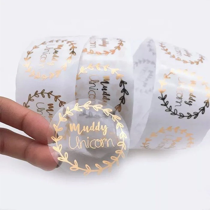 CLear Gold Foil Sticker