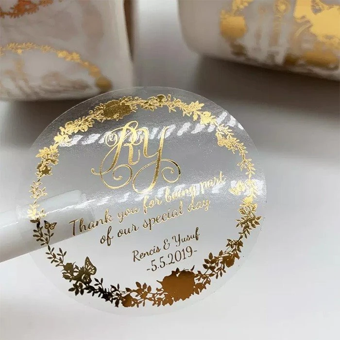 CLear Gold Foil Sticker
